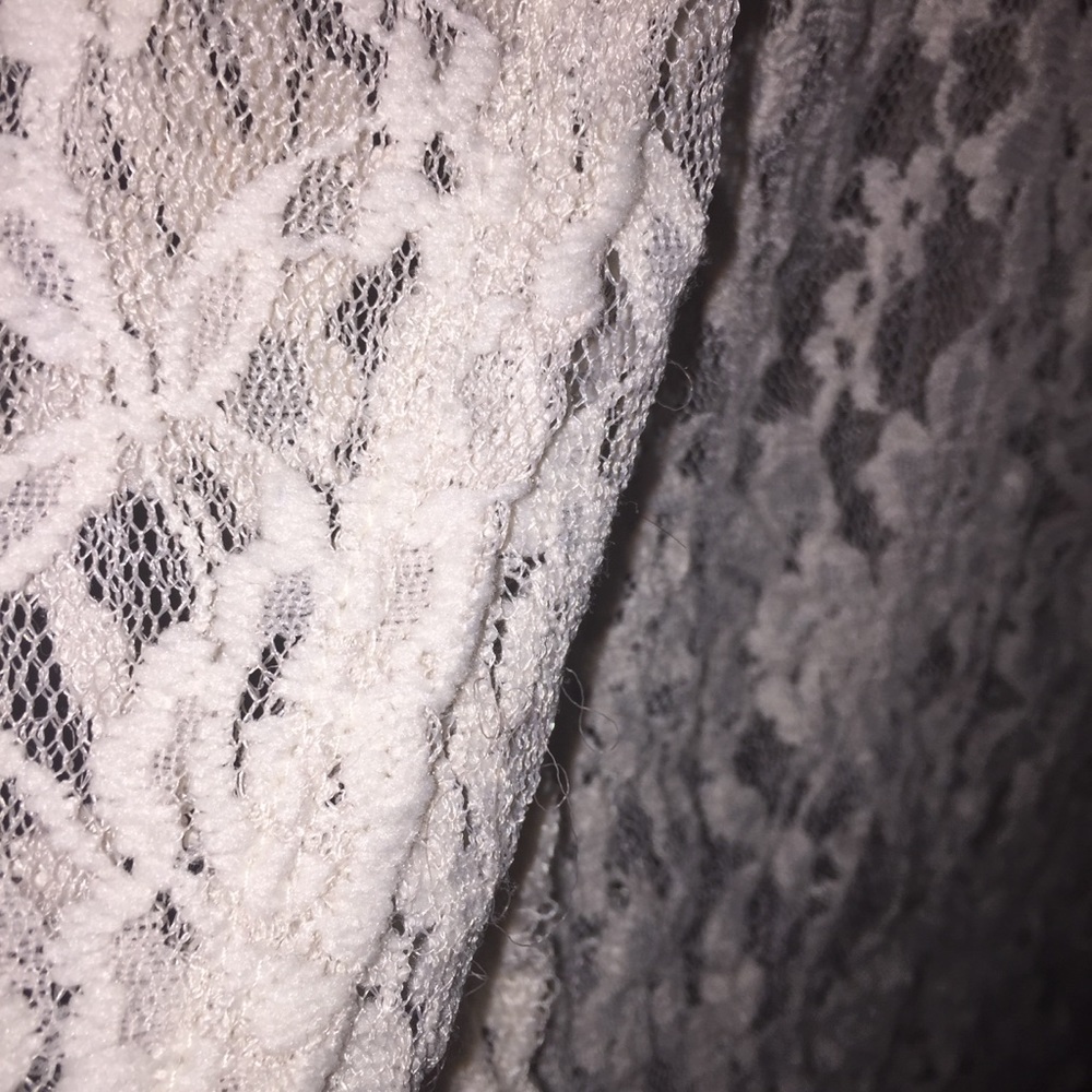 CREME COLORED LACE THICK TANK CARDIGAN